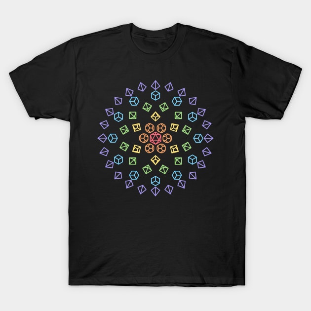 Orb Rainbow Polyhedral Dice T-Shirt by OfficialTeeDreams